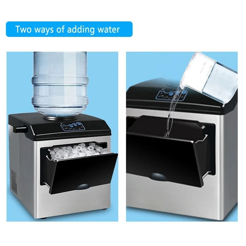 

2026 Hot Sale 25KG Ice Maker Electric Commercial Ice Cube Maker Small Household Multifunctional Bottled Water Automatic English