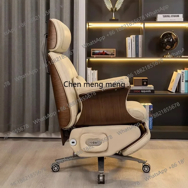

Electric boss chair leather reclining ergonomic chair intelligent sedentary massage computer seat