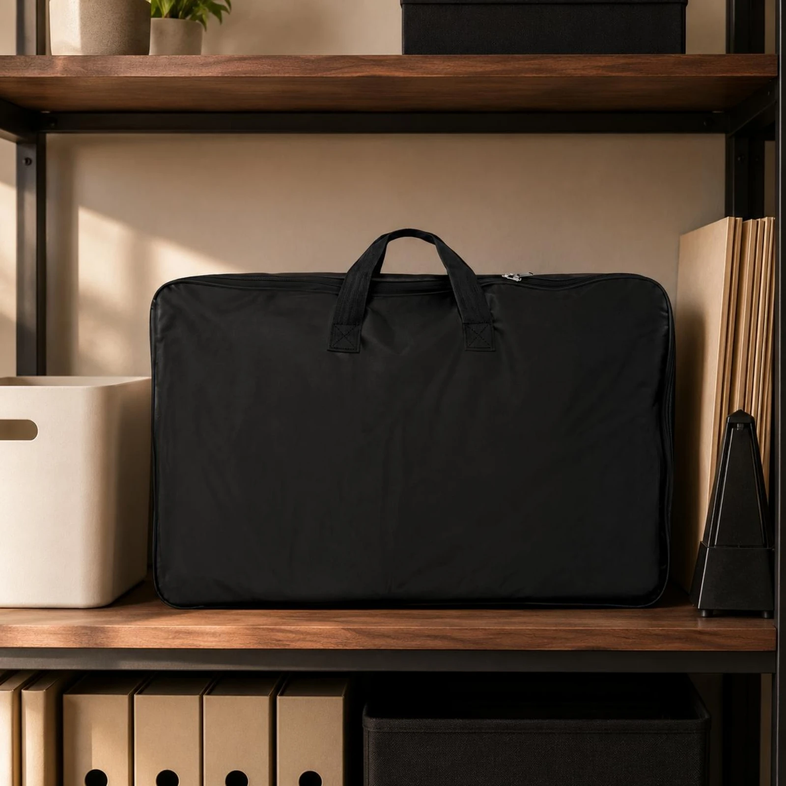 Music Stand Storage Bag Thickened Music Stand Bag Shielding Pouch Two Handles Stage Accessory Black