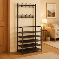 Multi-Tier Shoe Rack Organizer Floor Standing Cabinet Storage For Sneakers Hat Coats Dormitory Home Multifunctional Space Saving