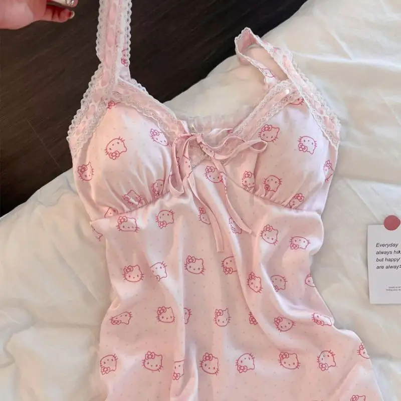 

Sanrio Hello Kitty Милое милое платье с принтом Новое уникальное дизайнерское платье с объемными рукавами в японском стиле Y2K Girl Harajuku Fashion Frock