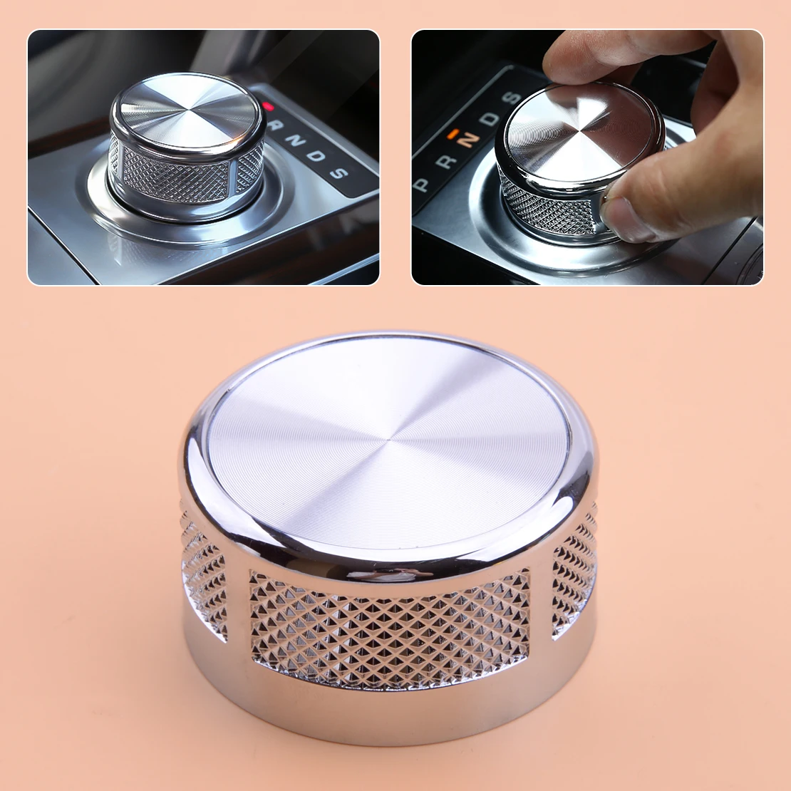 Chrome ChromeAutobiography Style Rotary Gear Shift Selector Knob Fit for Range Rover L405 2013-2016