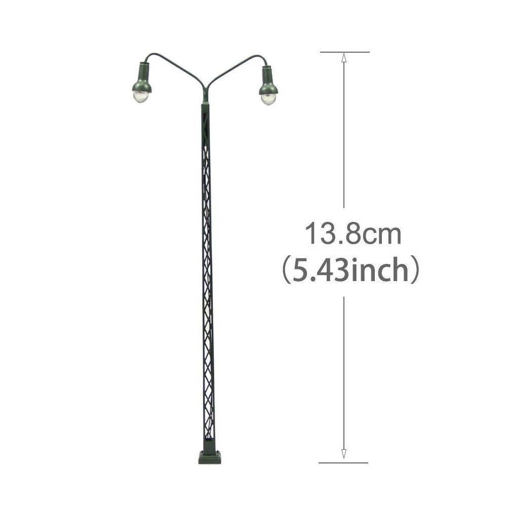 3pcs Model Railroad Lights Lattice Mast Light Gauge H0 1:87 LED Light Layout For Rail & Building Layout Parts Accessories