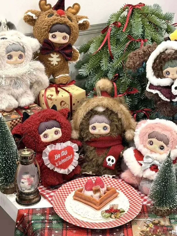 

Аутентичная зимняя плюшевая фигурка куклы MayMei - странная милая глухая коробка, коллекционная игрушка, идеальный подарок на Рождество и день рождения для женщин