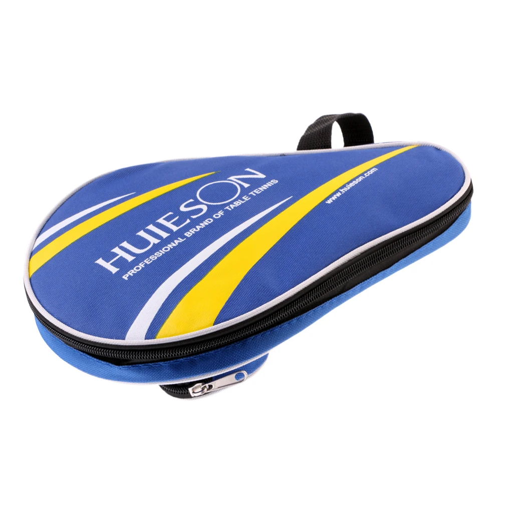Table Tennis Racket Case with Ball Pocket Shockproof Oxford Cloth Paddle Bag for Table Tennis Balls and Rackets