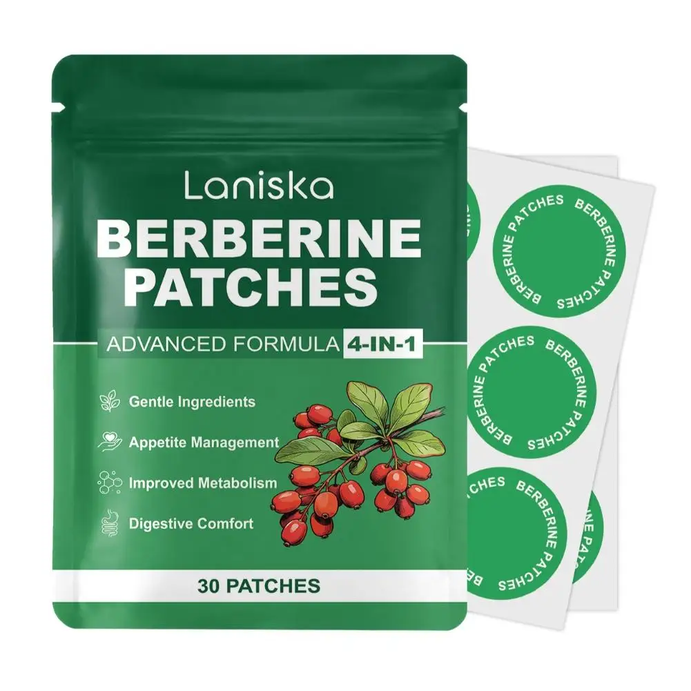 30Pcs Laniska 4-in-1 Advanced Formula Berberine Patch Gentle Appetite Control Boost Metabolism Digestive Weight Management
