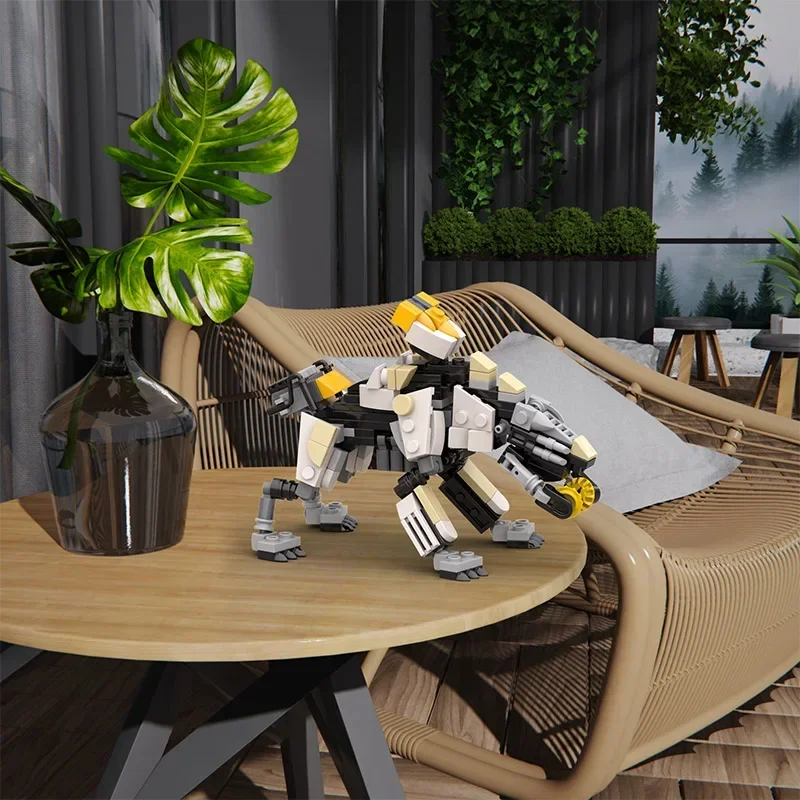 West Monster Horizon Scraper Building Blocks MOC - Zero Dawn Mecha Walker Shell Educational Construction Set for Birthday Gift - view 4