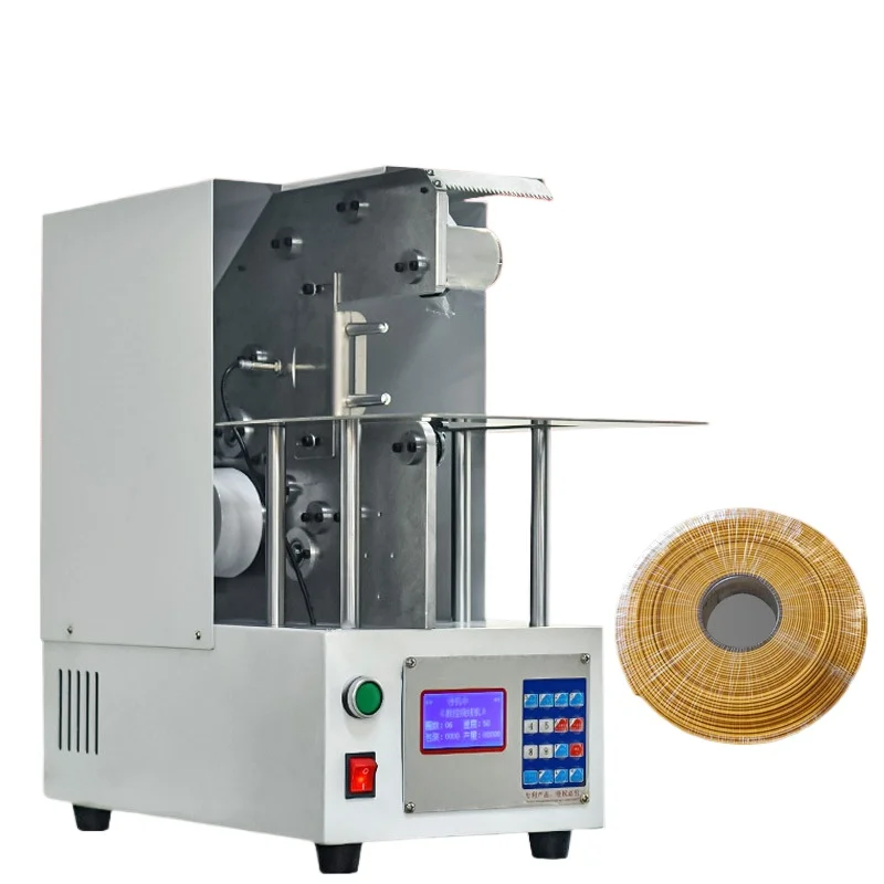 Semi-automatic packaging film winding machine PE film desktop wire and cable water pipe packaging film wrapping glue