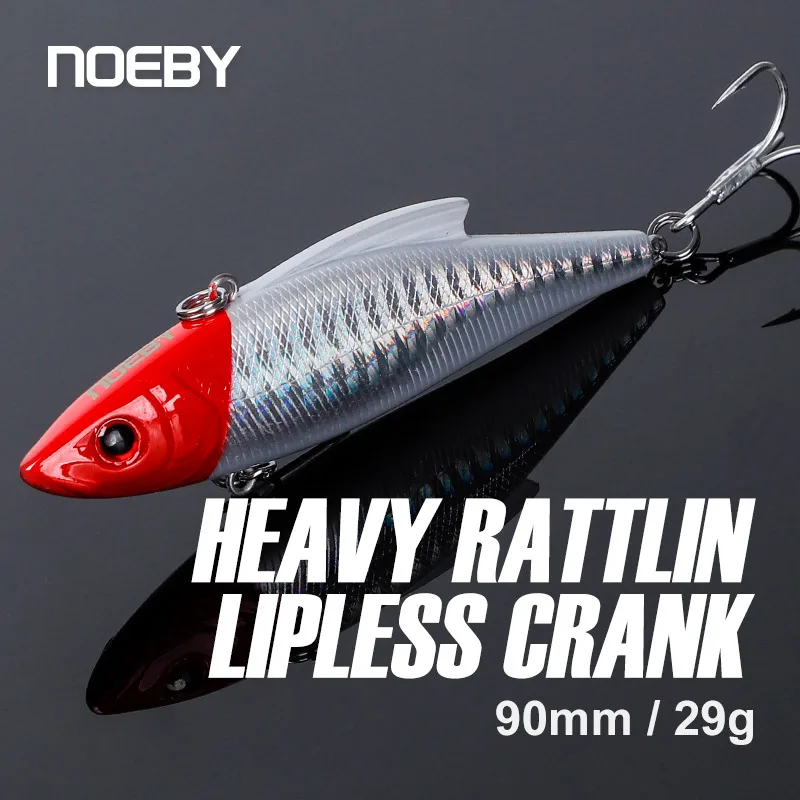 

Noeby 90mm 33g Vibration Rattling Fishing Lure Sinking Bait Wobblers Seawater Crankbaits Pike Winter Fishing Tackle