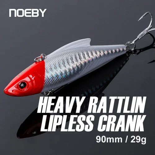 Noeby 90mm 33g vibración sonajero señuelo de pesca cebo hundido Wobblers agua de mar Crankbaits Lucio aparejos de pesca de invierno