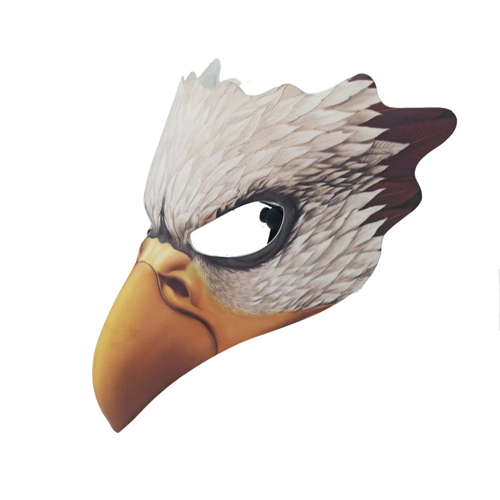 Printed Eagle Mask Various Bird Animal Halloween Party Dress Up Stage Show Carnival Prop - view 4