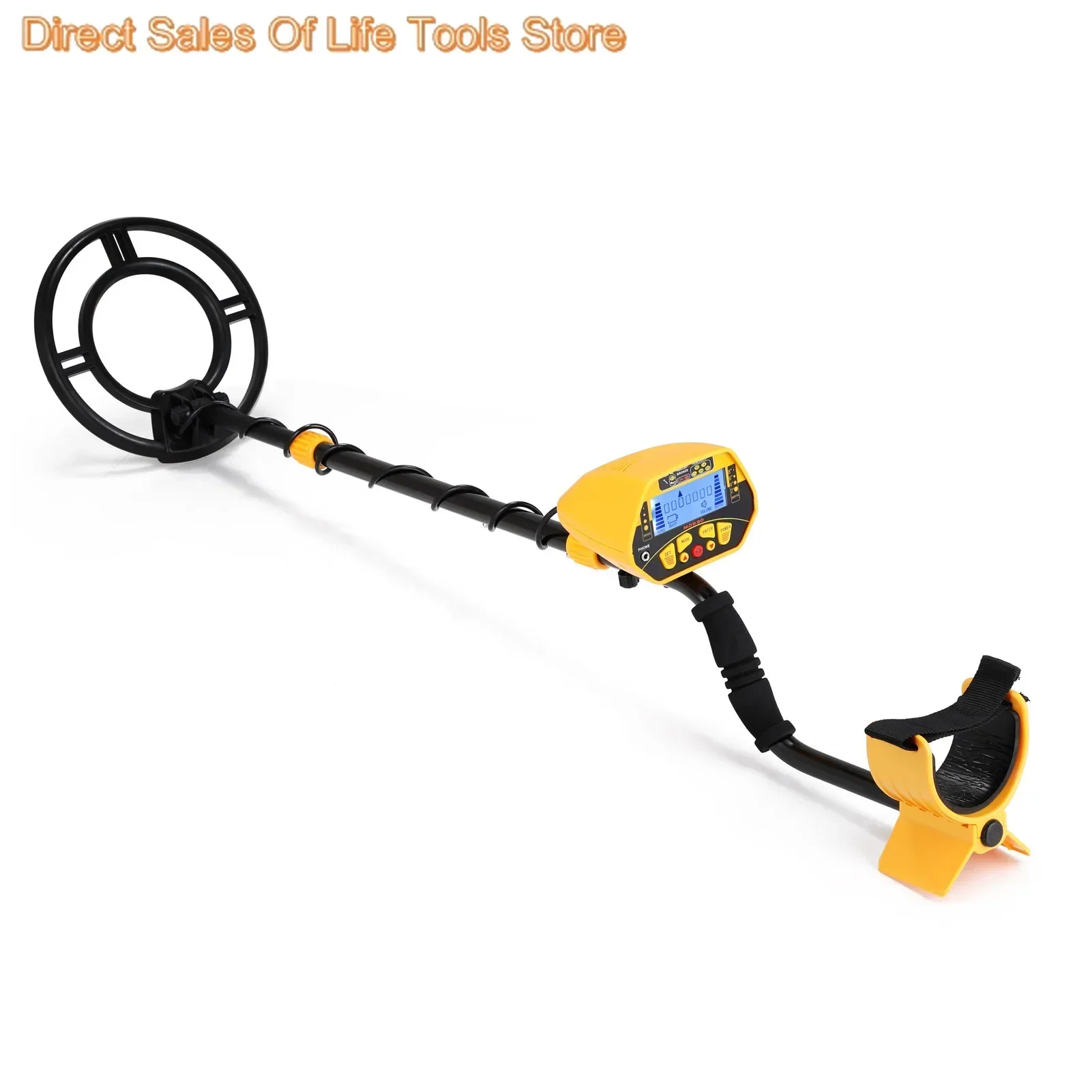 Metal Detector for Adults & Kids 10Inch Waterproof Search Coil with LCD Display 7 Modes Adjustable 41''-52'' Aluminum Stem