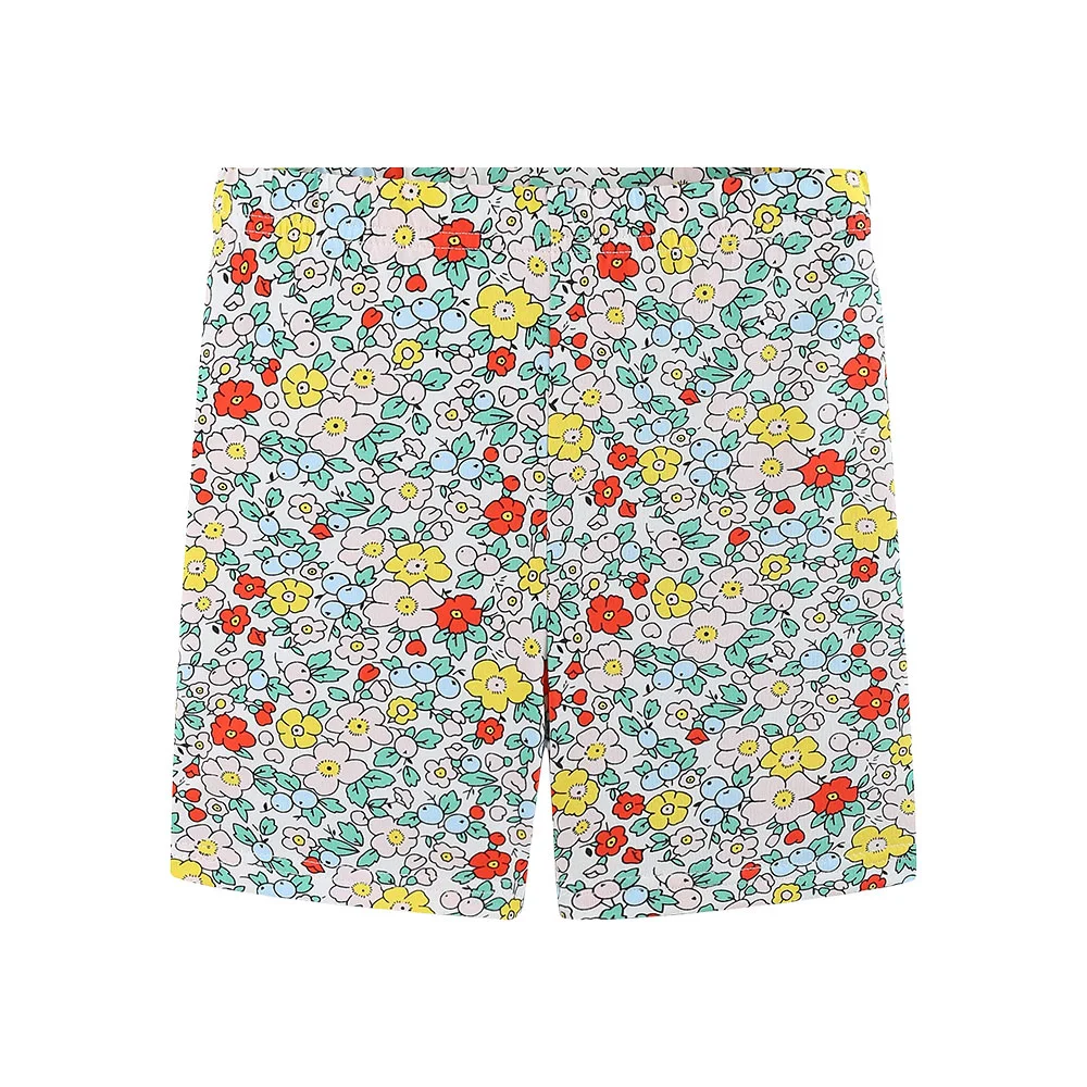 

Floral Printed Kids Shorts Jumping Meters 2-7T Baby Girls Floral Trousers Children's Floral Patterned Pants