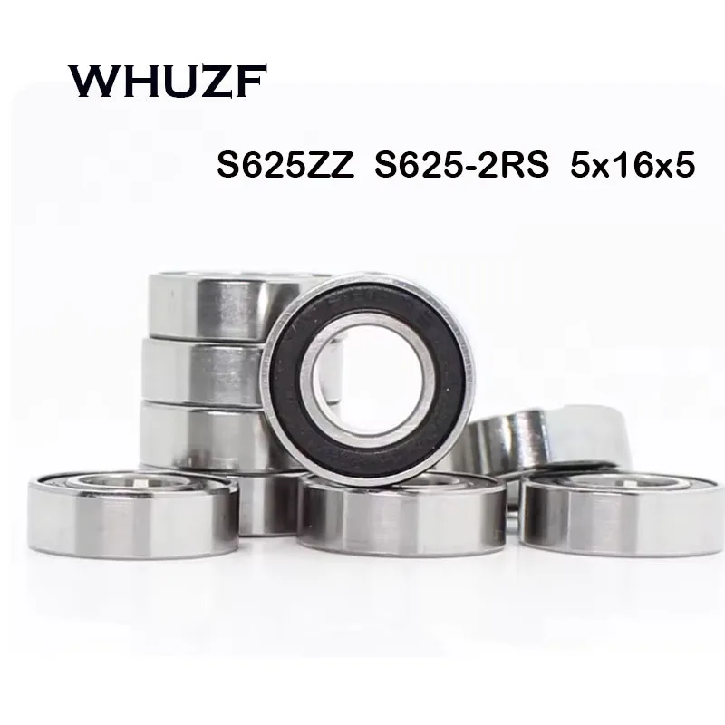 10PCS S625ZZ S625-2RS Bearing 5*16*5 mm 440C ABEC-7 Roller Stainless Steel S625Z S625 Z ZZ Ball Bearings 5 16 5