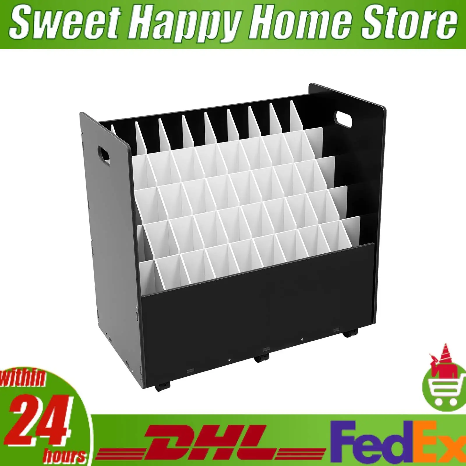 50 Slot Drawing Document File Holder 5 Tiers Movable Organizer Roll File Storage Cart for Drawings Newspapers Maps Files Storage, Office Supplies