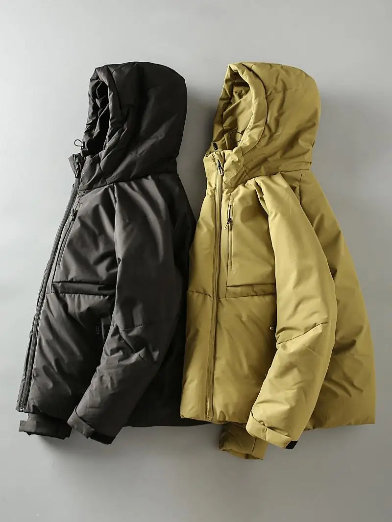 

Winter New aphene Inner Lightweight Puffy Men's Cotton Jaet Coat Thi Warm Hooded Cotton Clothes Outerwear Trendy