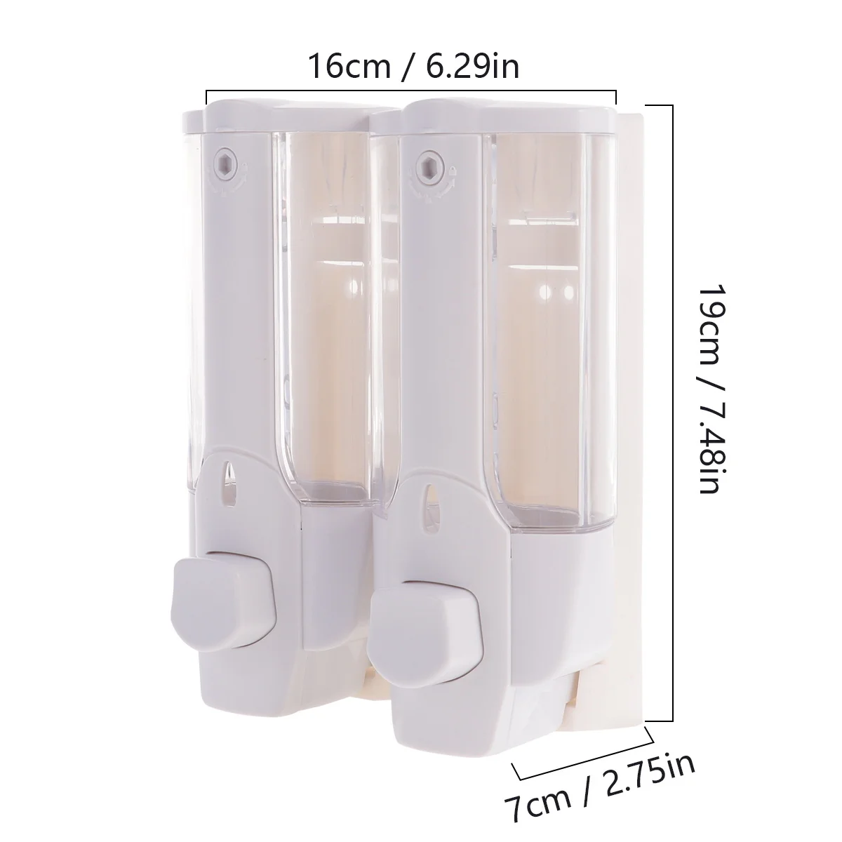 1 قطعة حاوية الصابون المثبتة على الحائط موزع الصابون اليدوي ABS شامبو المغذية دش الحمام سعة كبيرة #3