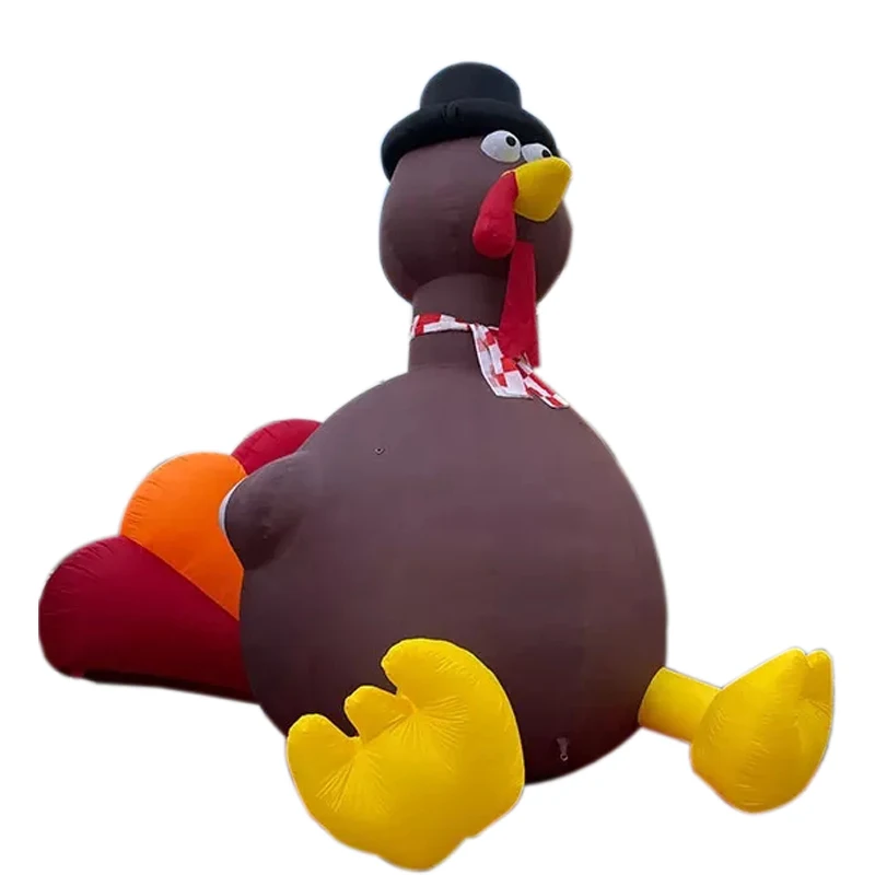 5mH Thanksgiving Giant Holiday Inflatable Turkey For Festival Decoration