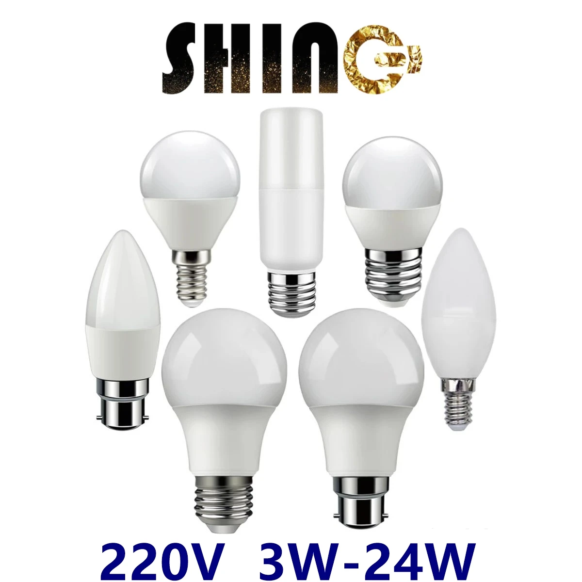 2022 Focos High Brightness Led Bulb 3w-24w E14 E27 B22 3000K 4000K 6000K Lamp With Ce Rohs For Home Office Interior Decoration