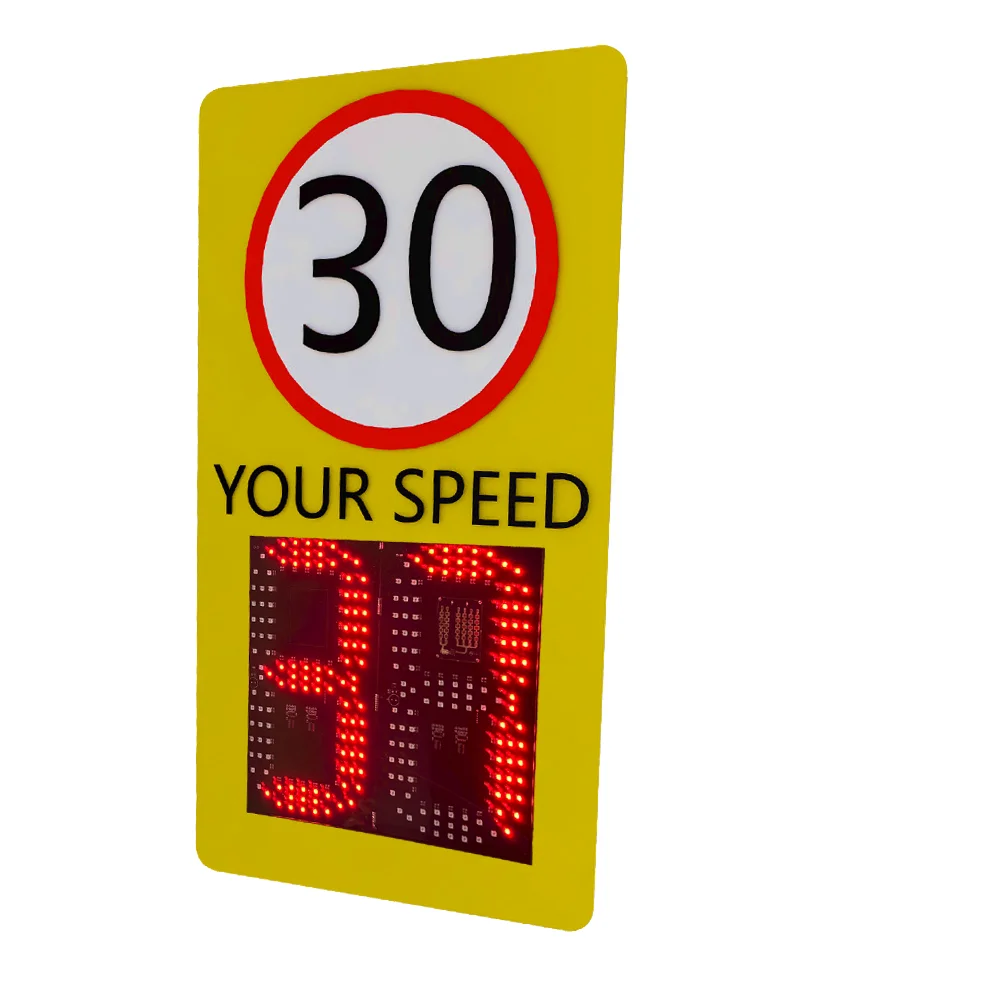 Doppler Car Swing Meter Powered Traffic Feedback Signs Display Led Solar Radar Limit Your Speed Sign Flexible 24 Audible Alert