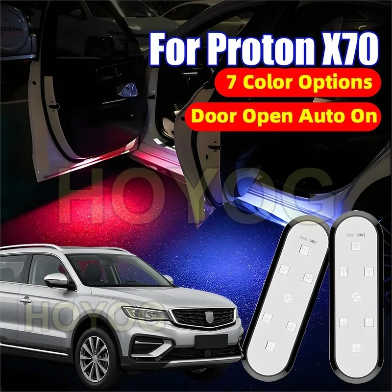 Fit for Proton X70 2018-2026 USB Rechargeable Wireless LED Car Door Warning Light featuring a Magnetic Sensor