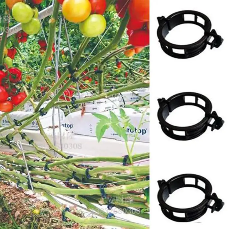 100Pcs Plastic Plant Vine Fixing Clips Garden Horticultural Branch Supporting Binding Clip Farm Plant Fastener Supplies