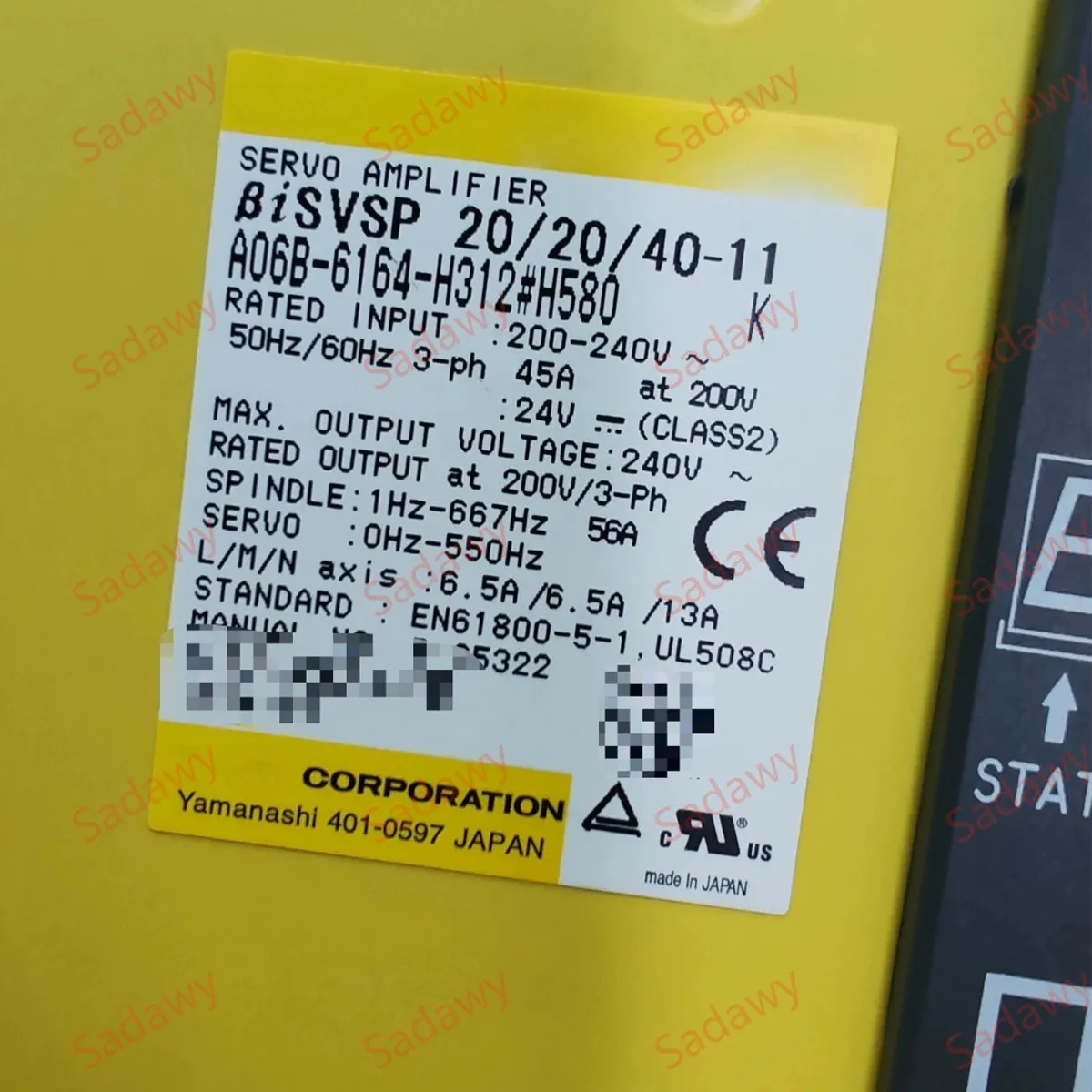 Fan-uc 真新しいオリジナル A06B-6164-H312 スピンドルアンプサーボドライブモジュールベータ iSVSP 20/20/40-11