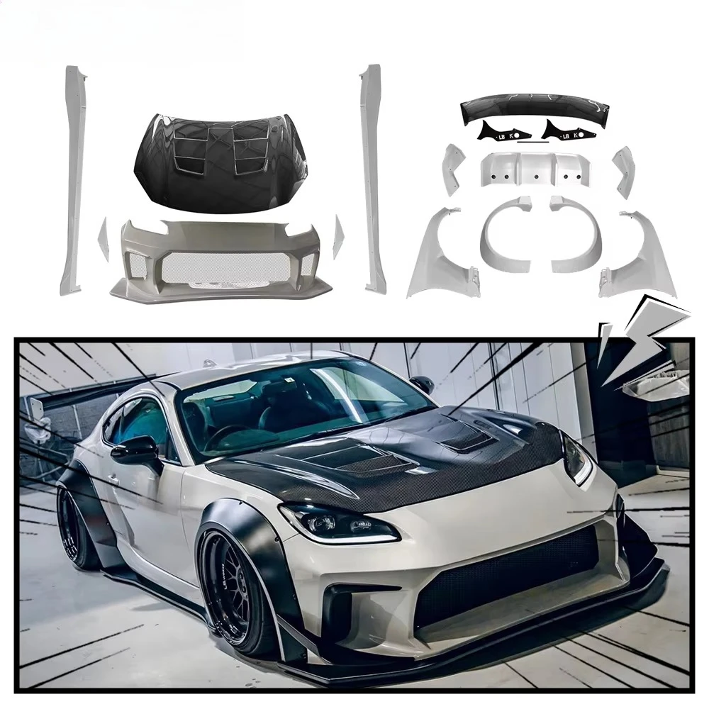 STLF LB Style Wide Body Kit & GT Wing & Carbon Fiber Hood for Subaru BRZ ZD8 ToyotaS GR86 ZN8 Upgrade WBK Widebody Bodykit