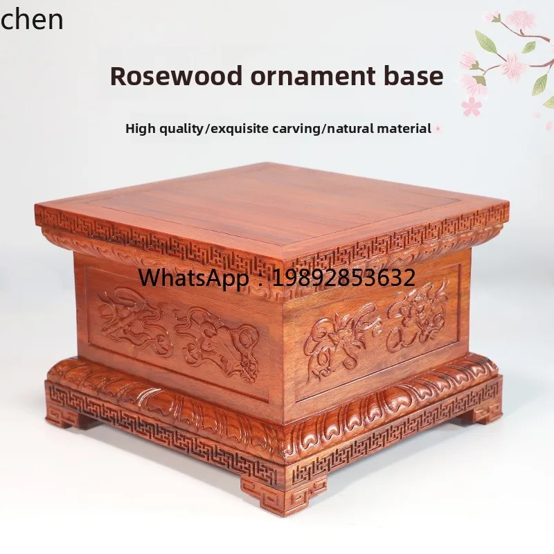 HT Worship Buddha Statue Base for Home Use, God of Wealth Guan Gong, Elevated Stand, Heightening Support Frame