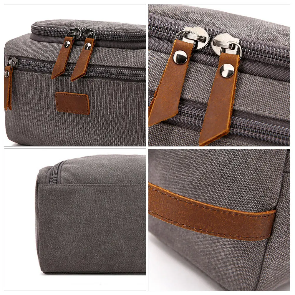 กระเป๋าเดินทางผ้าใบความจุขนาดใหญ่ล้างสีเทากระเป๋าเก็บแบบพกพา ganizer ธุรกิจกลางแจ้ง