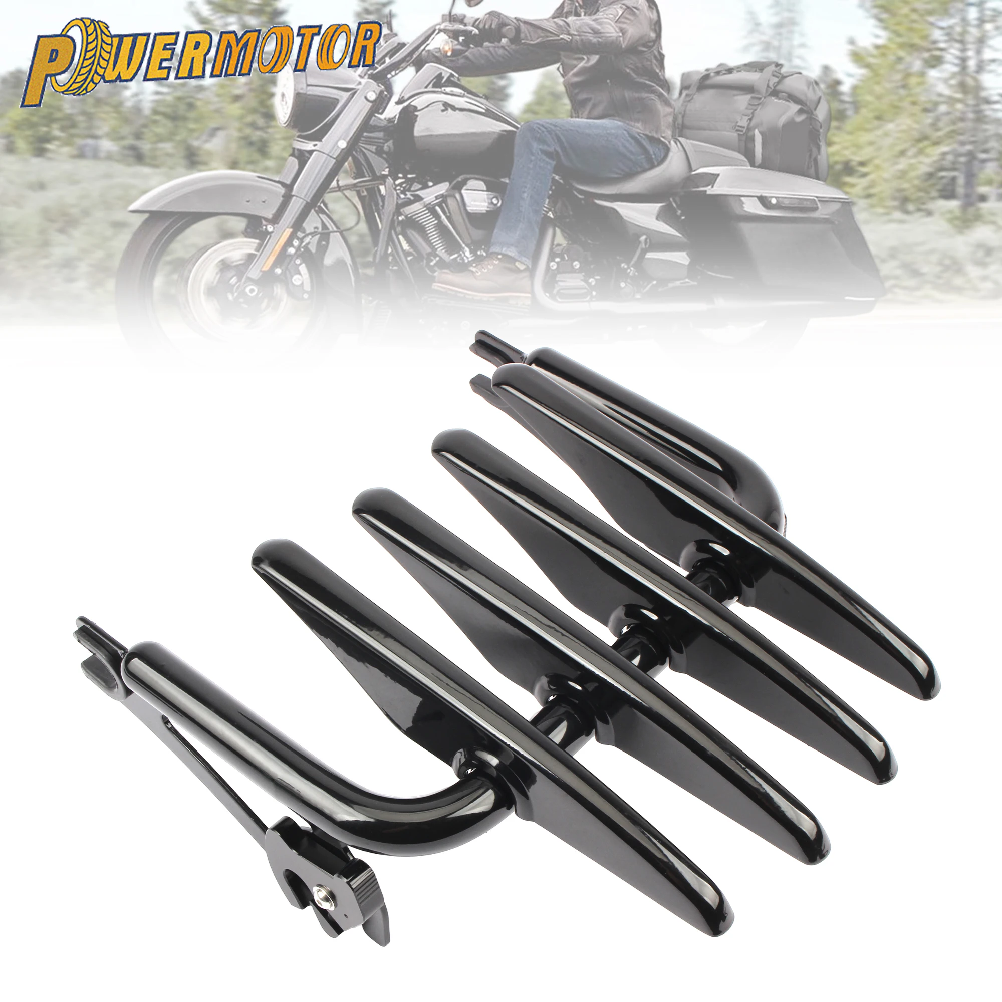 

Motorcycle Mini Detachable Stealth Luggage Rack For Harley Touring Electra Glide Road King Street Glide FLHX FLHT FLTR 2009-2023