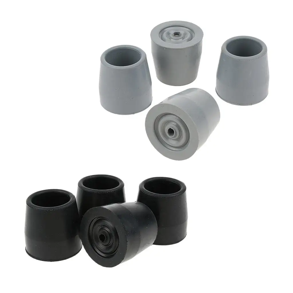 

4 Pieces Walking Stick Ferrule Rubber Crutch Tips Bottom End Protector