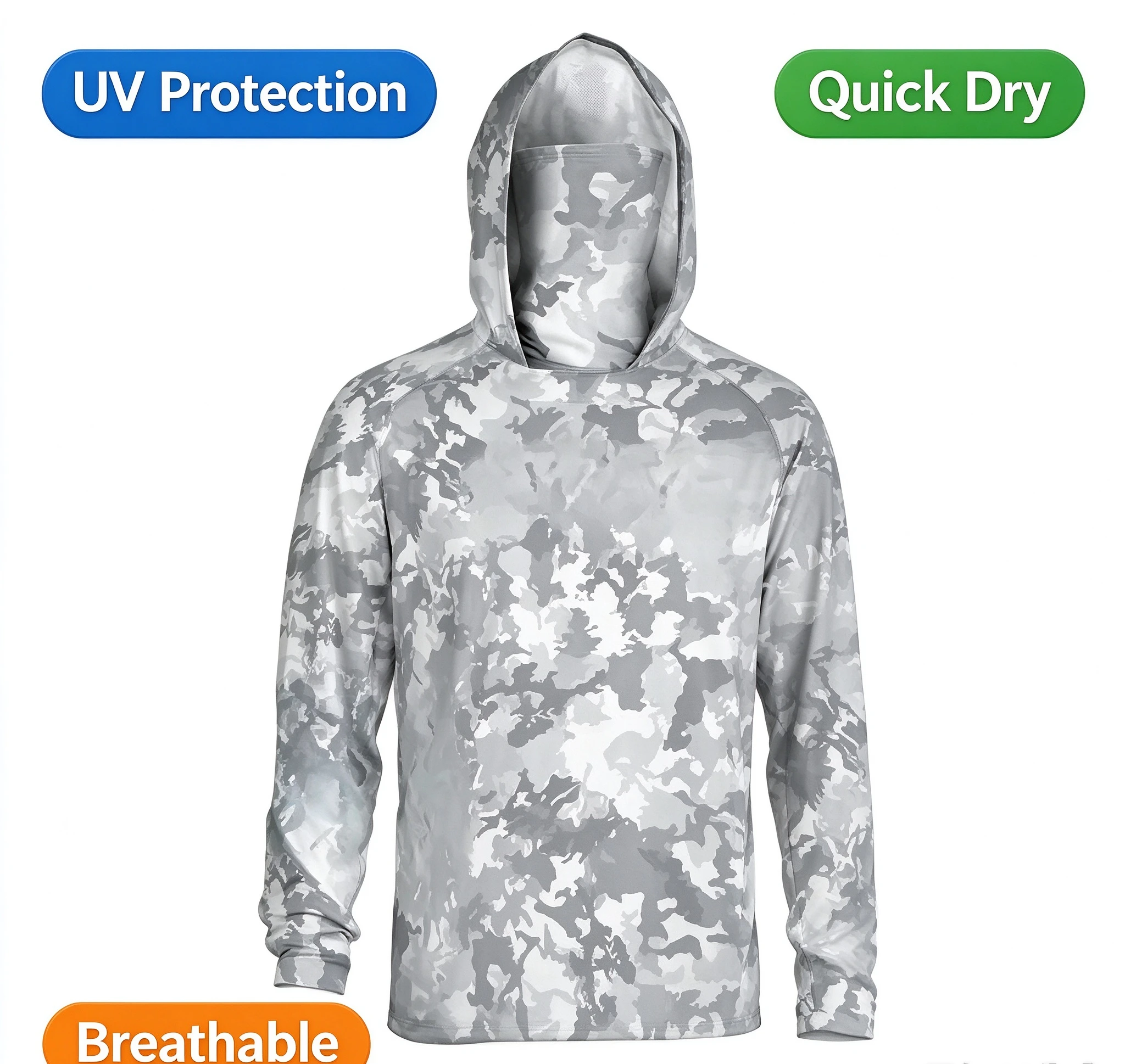 Outdoor Hunting Prints - 3D Fishing Hoodie Men Camo UV