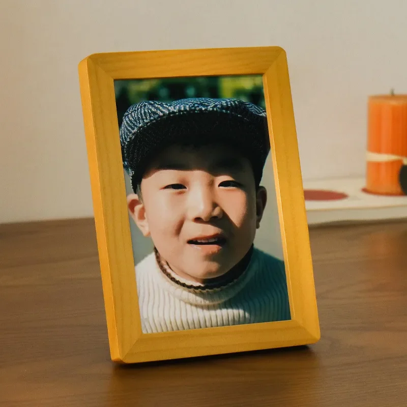 Wooden Retro Photo Frame for Creative Desk Decor