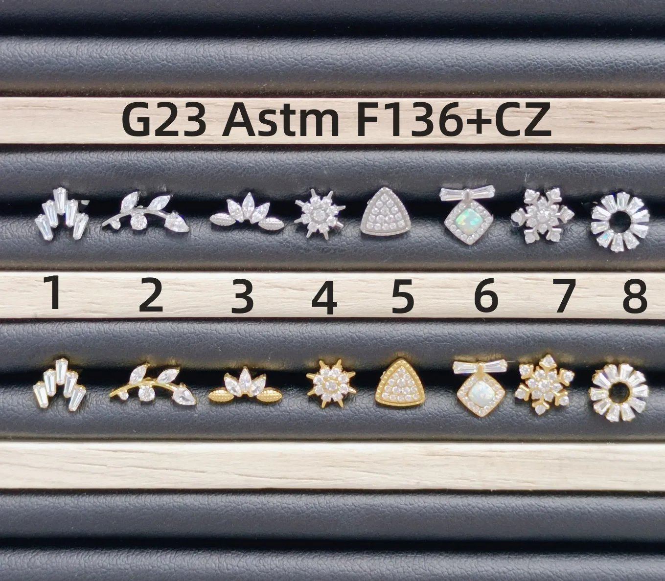 10pcs G23 Titanium Astm F136 Shine CZ Internal Thread Lip Labret Bar Ear Helix Tragus Rook Barbell Stud Body Piercing Jewelry