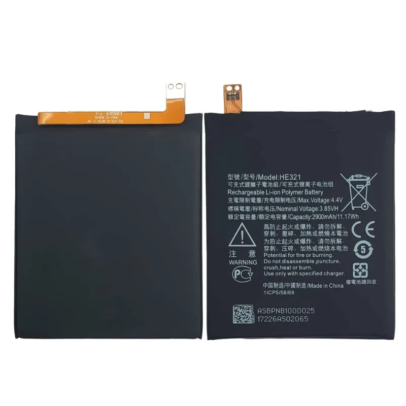 HE321 High Quality Phone Battery 3.85V 2900mAh for Nokia 5/NK5 Dual SIM (TA-1053DS) Brand New Replacement Battery