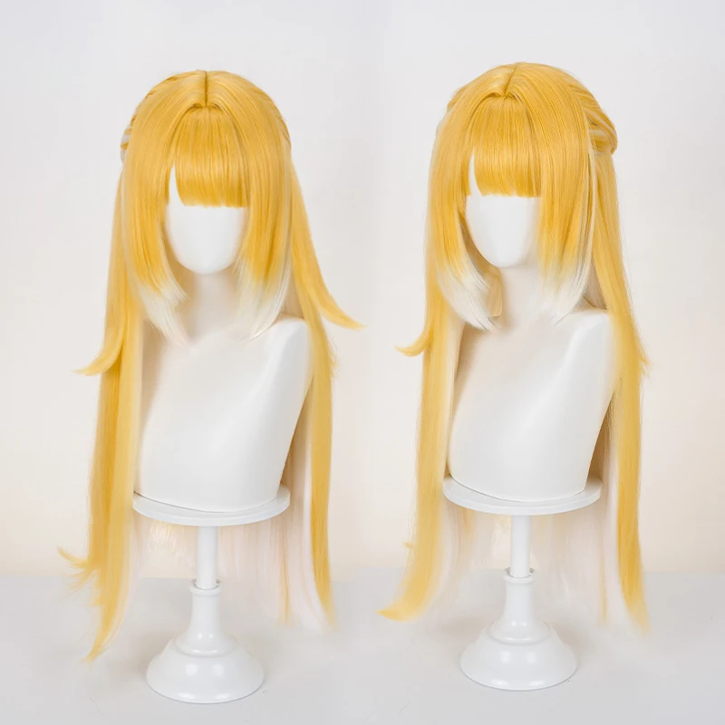 Jogo zenless zona zero ju fufu peruca cosplay zz fufu 75cm cabelo longo jufufu cor laranja para festa de halloween adulto mulheres homens
