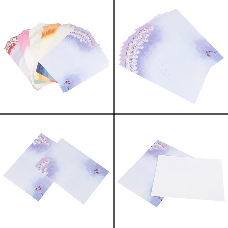 Imagem -02 - Escrevendo Papelaria Papel Define Carta 48 Pcs