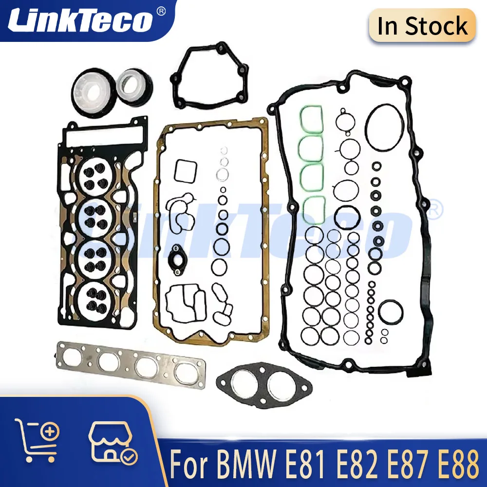 Engine Full Gasket Seal Set Kit 1.8 2.0 L Gas N42 N43 N46 00-20 For BMW E81 E82 E87 E88 E84 E46 E90 E91 E92 E93 E60 E61 N46B20