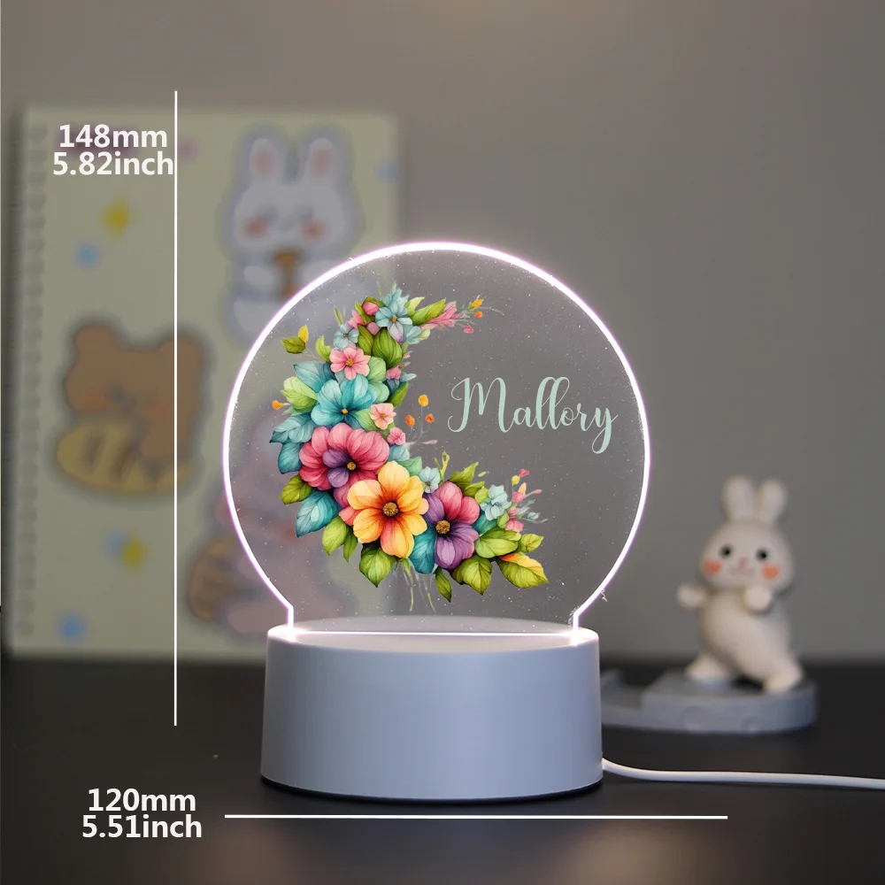 1 USB night light garland USB 3D Creative Customized Night Light Bedroom, living room decoration, desktop decoration