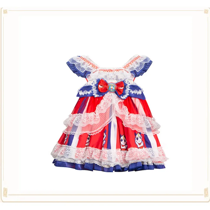 2024 estate nuova gonna principessa Ultraman cartone animato Anime Kawaii Lolita vestito ragazza regalo di compleanno vestito di moda abbigliamento Cosplay