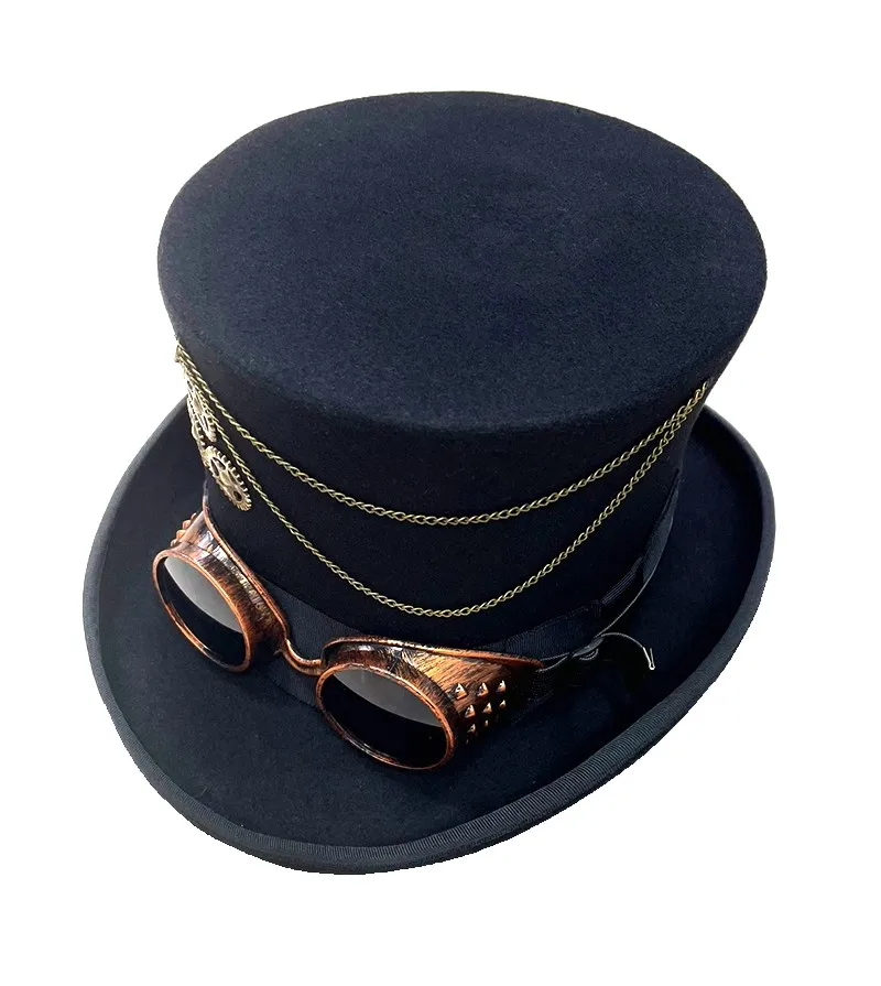 100% Wool Felt Victorian Mad Hatter Steampunk 7