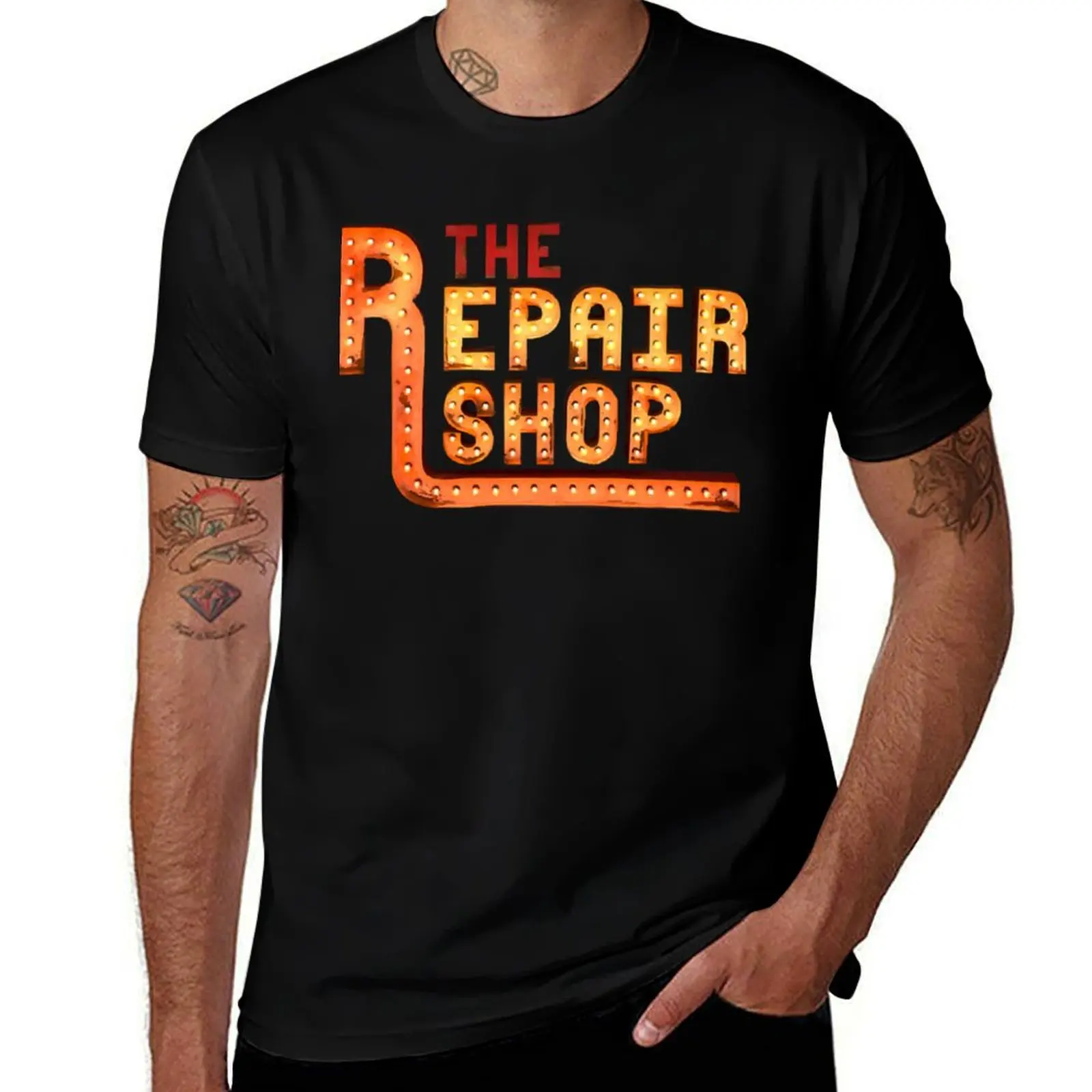 

the repairs shop logo T-Shirt man t shirt graphic t shirts for man cotton man t shirts for men T-shirt