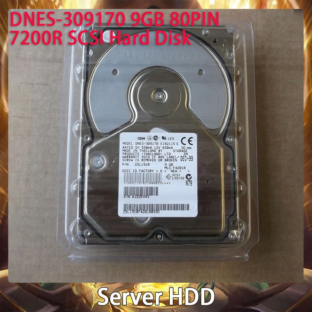 Dla serwera IBM dysk twardy HDD DNES-309170 9GB 80PIN 7200R SCSI