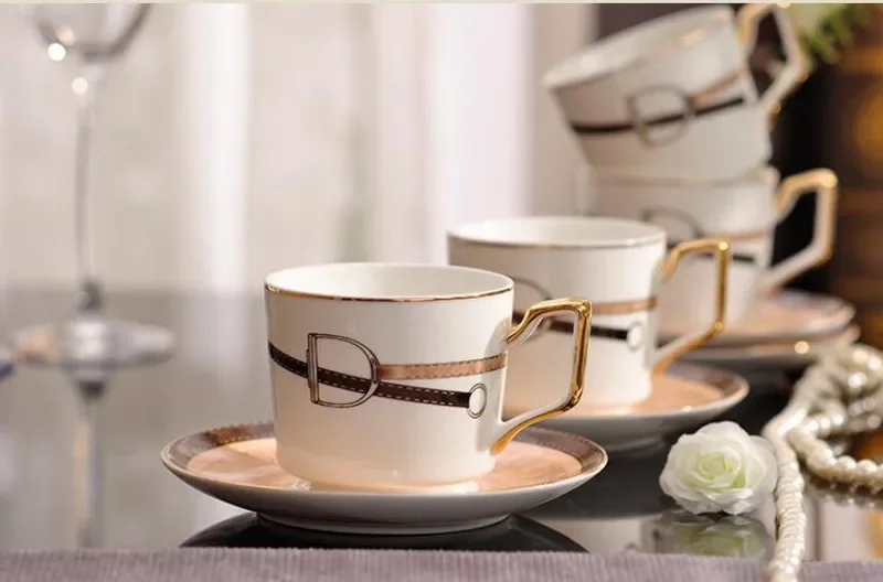 European British ceramic bone china tea set coffee set aristocracy cup with saucer