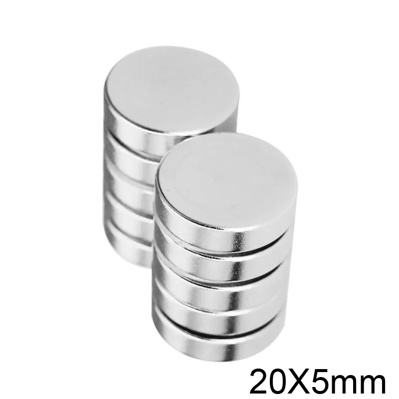 100PCS 20x5 Rare Earth Neodymium Magnets 20mmx5mm Super Powerful Strong Magnetic Magnets 20x5mm Round Diameter 20*5 mm