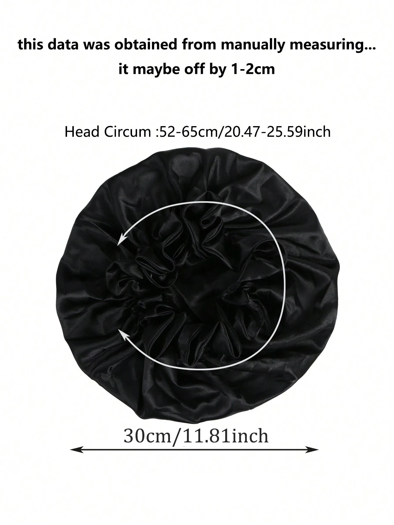 1 Stück zweifarbige Satin-Hut-Seidenhaube zum Schlafen, Satin-Hauben, doppellagige, wendbare Haarkappe, Motorhaube für Frauen, langes, lockiges Geflecht – Detail 4