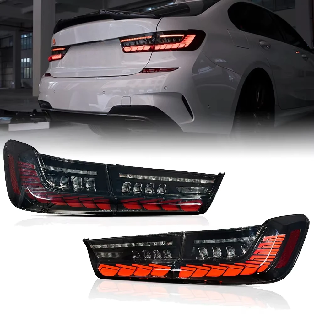 LED Rear Tail Light Assembly Fit 3 Series G20 Sedan 7Th Generation 19-22 With Red Sequential Indicators, Only For US Models