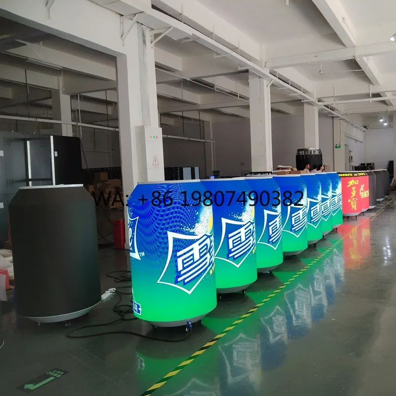P2 Flexible LED Can Display Creative Beer Bottle Shaped LED Module HD Commercial Advertising Display Screen