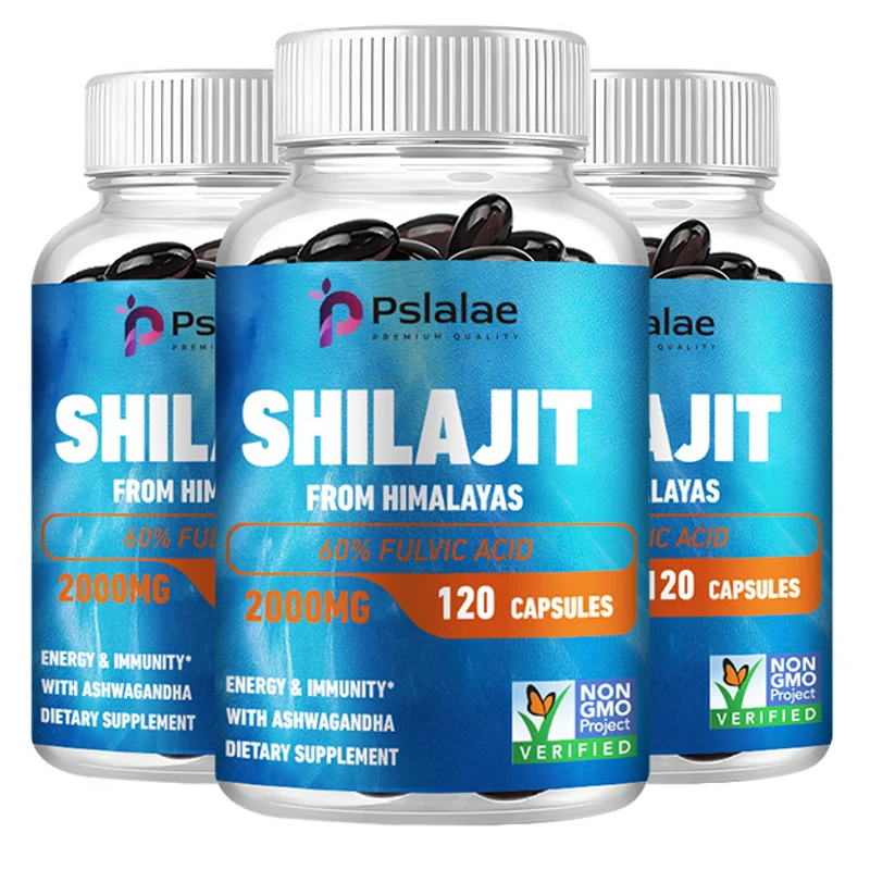 Shilajit Capsules - with Fulvic Acid and  85+ Trace Minerals - for Energy, Muscle Strength & Immunity, Endurance